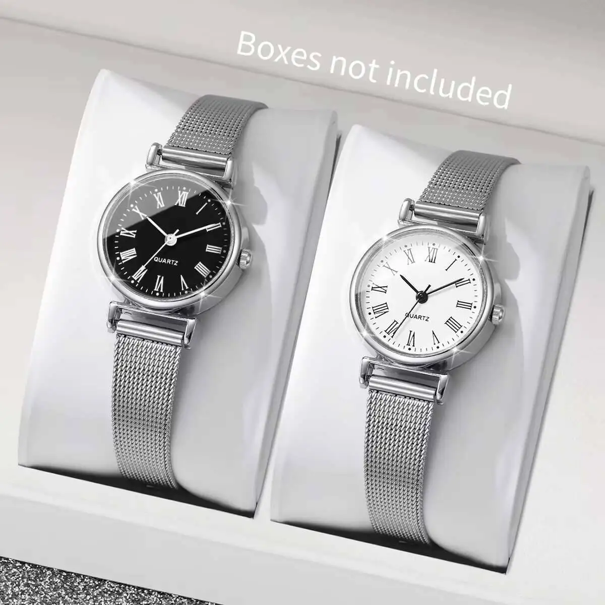 1/2PCS Fashion Women Watches C - Stainless Mesh Band review and price