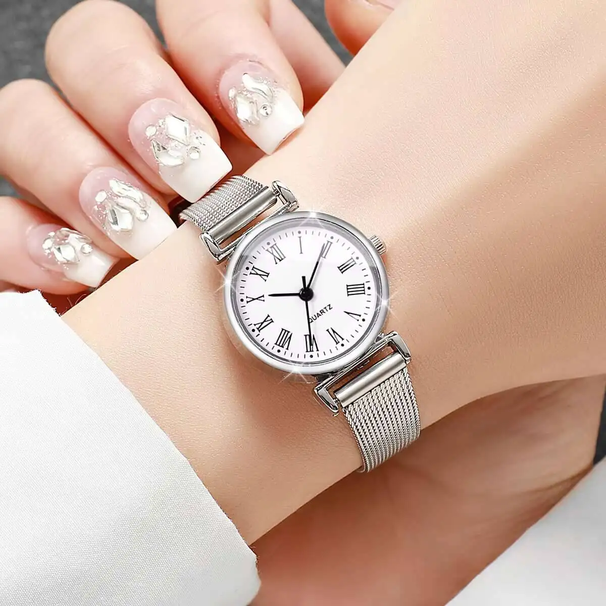 1/2PCS Fashion Women Watches C - Stainless Mesh Band review and price