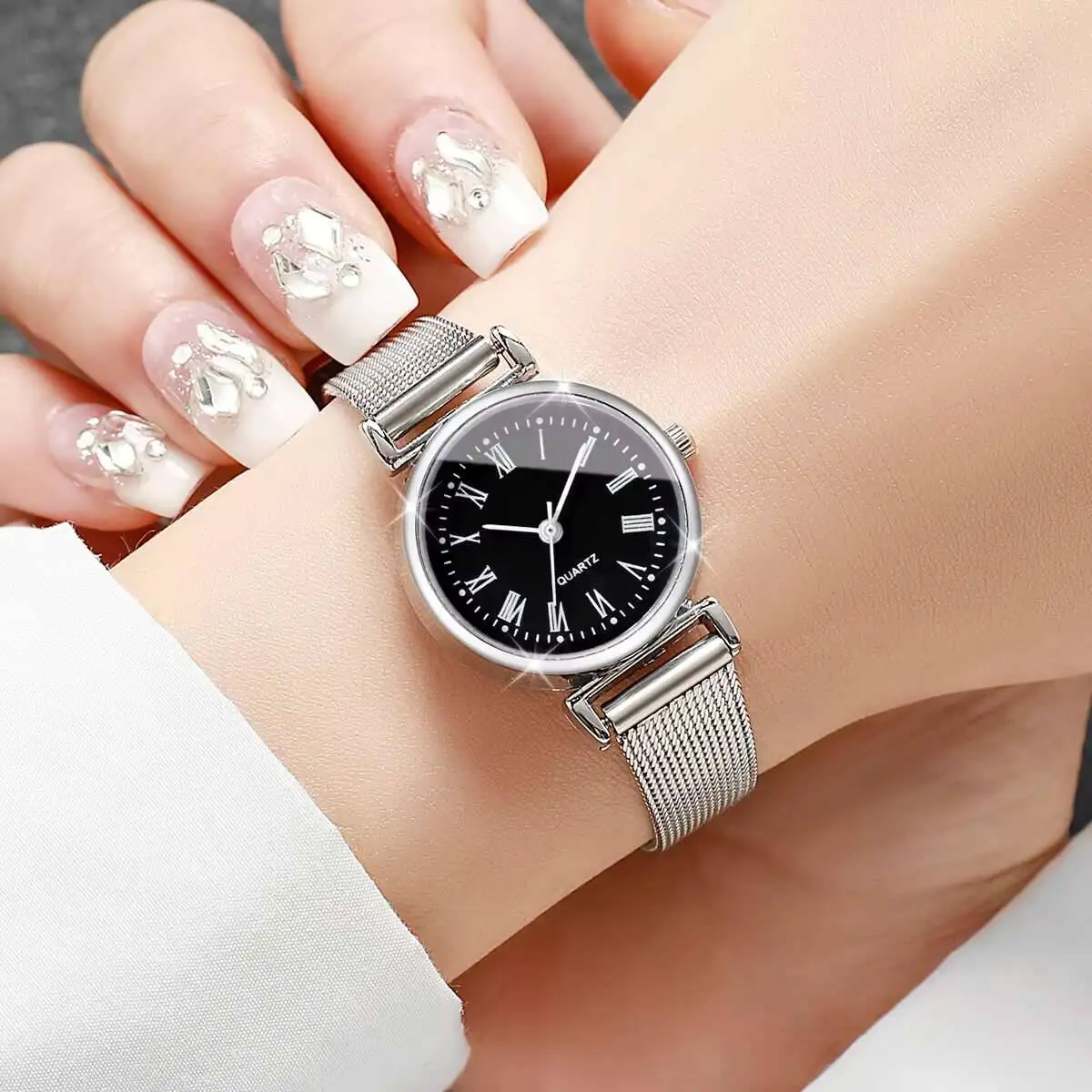 1/2PCS Fashion Women Watches C - Stainless Mesh Band review and price