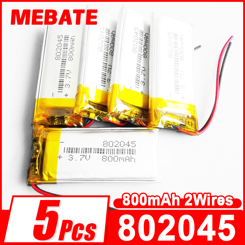 5pcs 3.7V 800mAh 802045 Rechar - Smartwatch Headset review and price