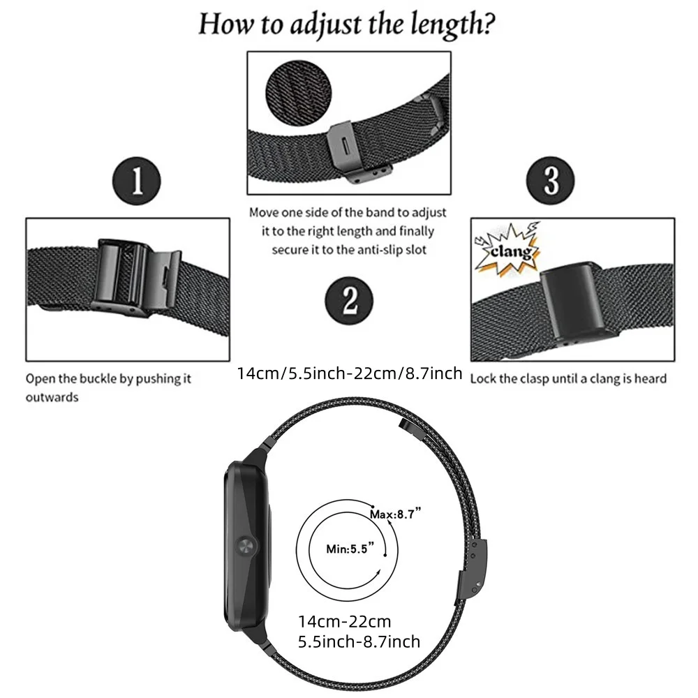 Metal Bands for Honor Watch 4  - Stainless Mesh Band review and price