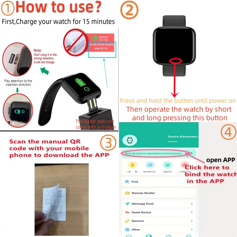 Smart Watch Message Remind Mus - Smartwatch Touch review and price