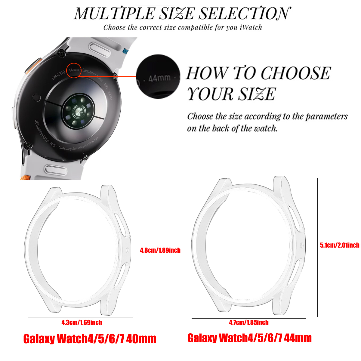 PC skeleton Watch Case  for Sa - Samsung Smartwatch Accessories review and price