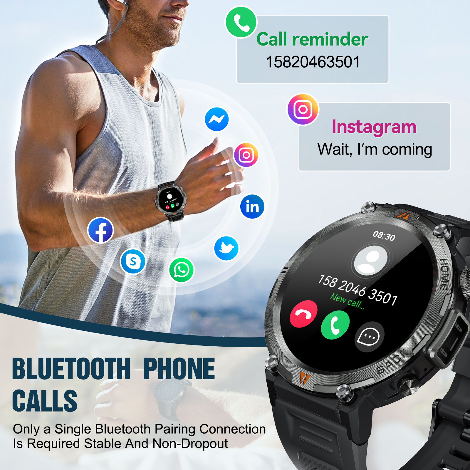 EIGIIS KE3 Bluetooth Call Smar - Smartwatch Face review and price