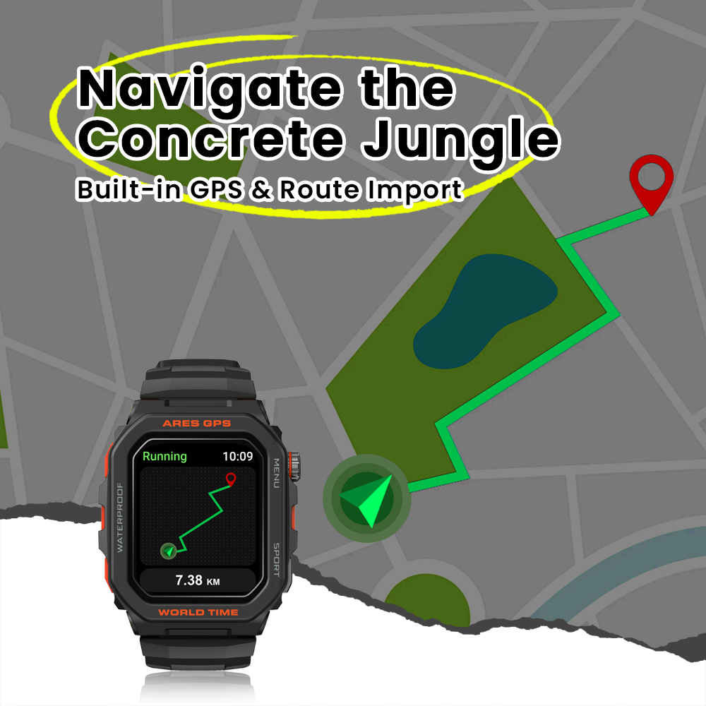 New Zeblaze Ares GPS Smart Wat - Smartwatch Face review and price