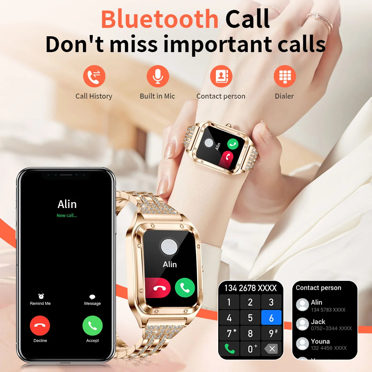 1.57Inch Top Luxury Smart Watc - Smartwatch Face review and price