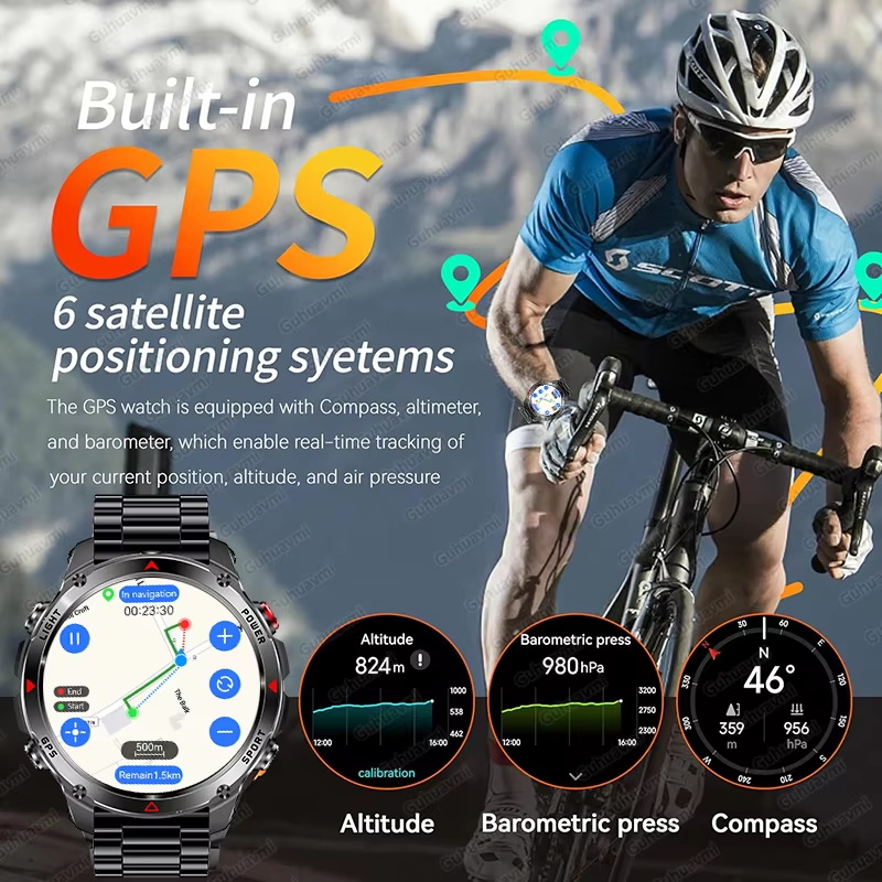 Military 540mAh GPS Smart Watc - Android Smartwatch Accessories review and price