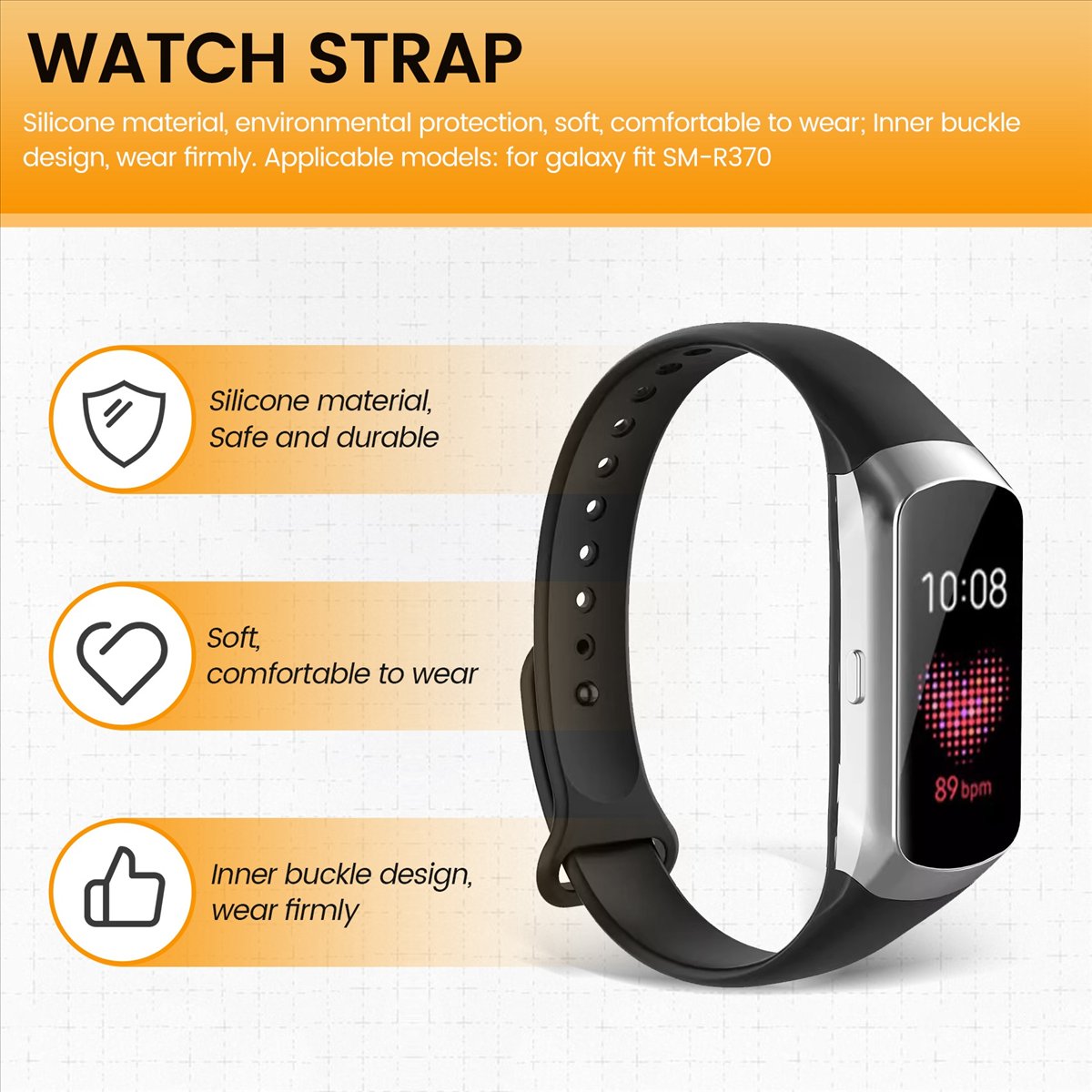 A49T Sport WatchBand Strap for - Silicone Band Replacement review and price