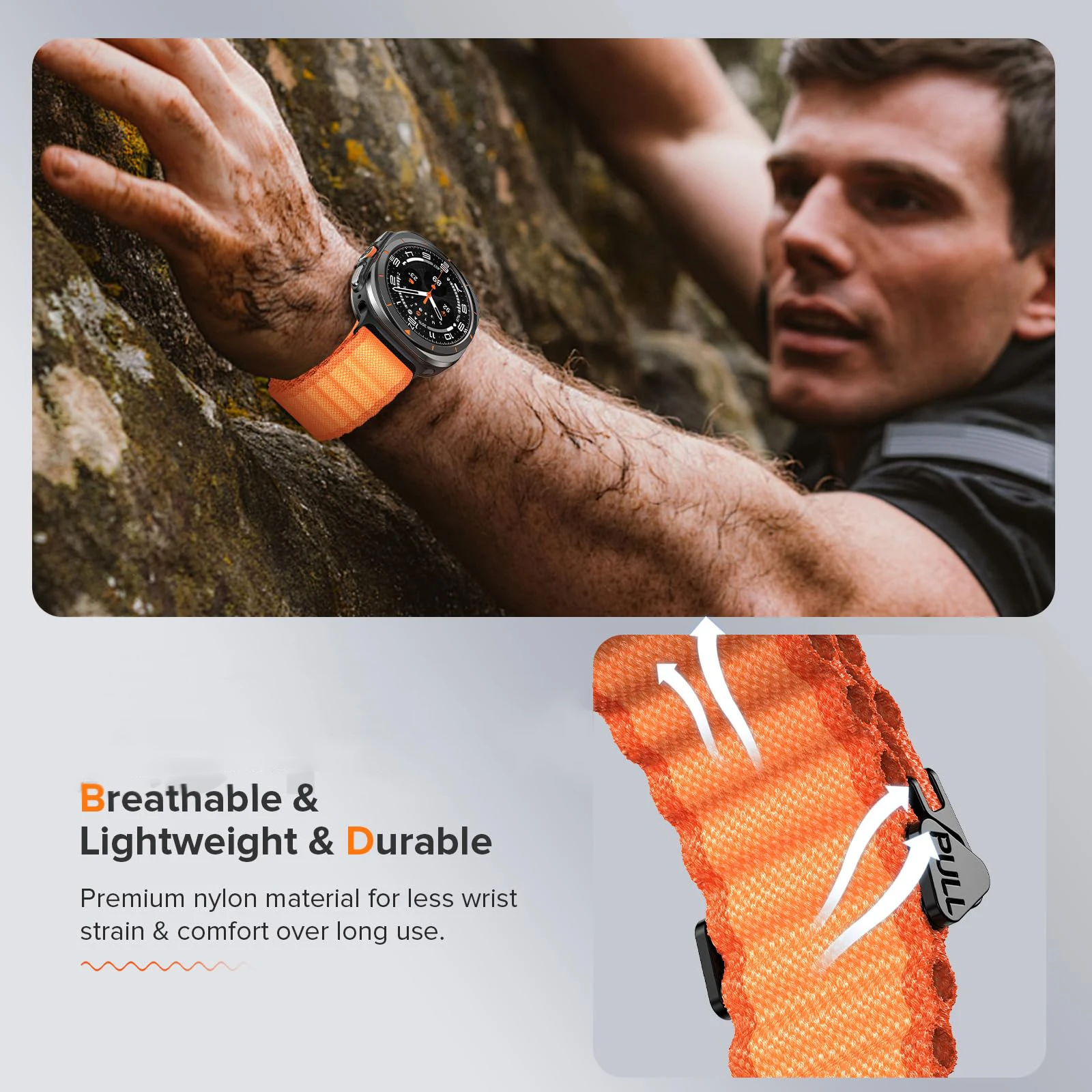Official Trail Nylon Loop Stra - Samsung Smartwatch Ultra Accessories review and price