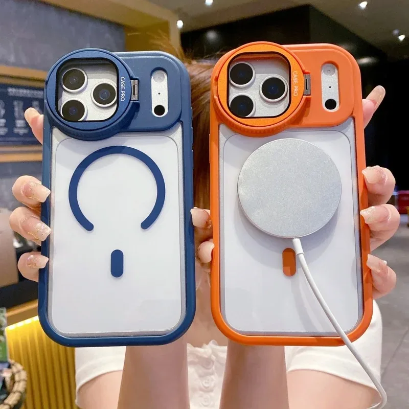Clear Camera Stand Back Cover  - Magnetic Charging Stand review and price