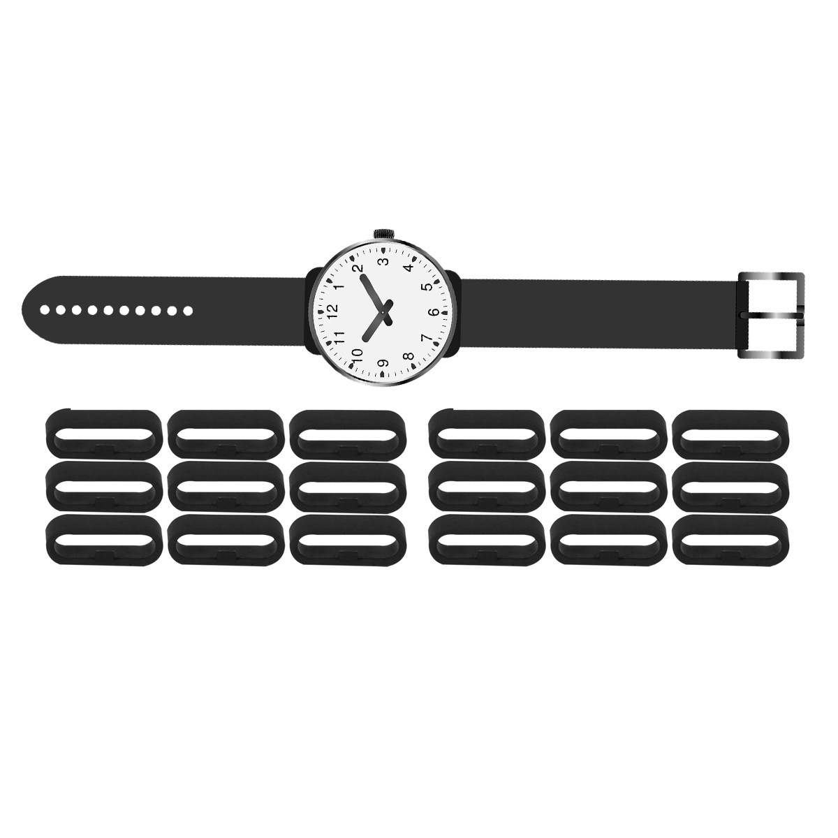 Watch Strap Keeper Rings 20 Pa - Silicone Band Replacement review and price